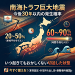 南海トラフ巨大地震はどれくらい確率で起きますか？